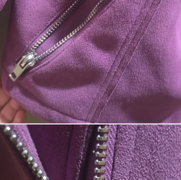 Purple Torrid Women's Faux Suede Jacket size 2 - Picture 3 of 4